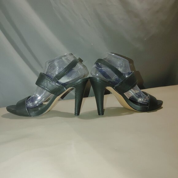 Black High Heel  Karl Lagerfeld Sandals Ankle Strap Slip On Open Toe Womens - Picture 8 of 8